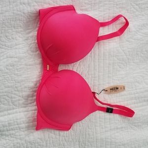 NWT Victoria's Secret Plunge Push Up Bra 34D Pink